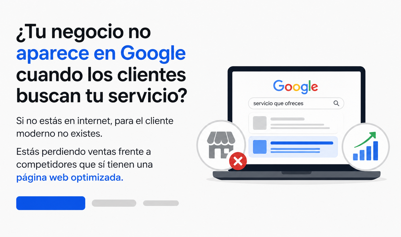 ¿Tu negocio no aparece en Google cuando los clientes buscan tu servicio?
